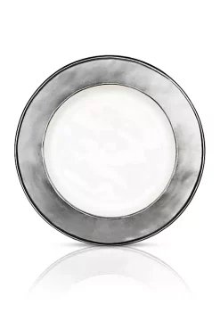 Outlet ✔️ Juliska Emerson White/Pewter Side/Cocktail Plate 🥰
