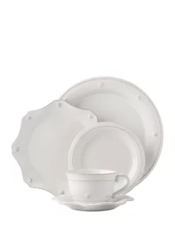 Flash Sale 🧨 Juliska Berry & Thread Whitewash 5 Piece Place Setting with Tea Cup 😍