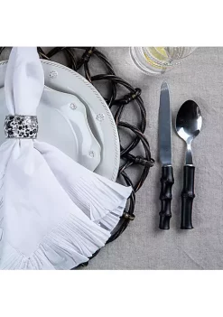 Outlet 🥰 Juliska BAMBOO FLATWARE - BLACK 🤩 6 Outlet 🥰 Juliska BAMBOO FLATWARE - BLACK 🤩 -Juliska store Belk 1200