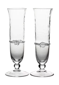 Promo 💯 Juliska Graham Set of Two, Toasting Flutes 🔥