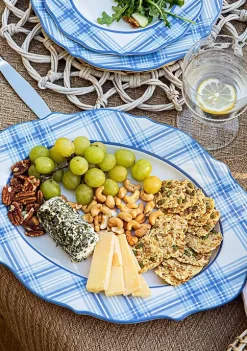 Hot Sale 🛒 Juliska Chambray Tartan 15 Inch Platter 🤩 -Juliska store Belk 1429