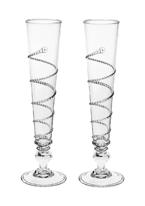 Budget ๐ Juliska Pair of Amalia Flutes ๐งจ 4 Budget ๐ Juliska Pair of Amalia Flutes ๐งจ - Image 4
