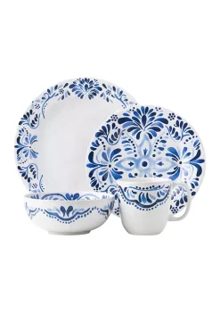 Budget 🔔 Juliska Iberian Journey Indigo 4 Piece Place Setting 💯 -Juliska store Belk 150