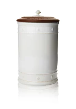 New 🥰 Juliska Berry & Thread Whitewash Canister with Wooden Lid 💯