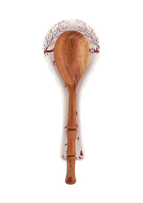 Discount 🎁 Juliska Country Estate Winter Frolic Ruby Spoon Rest 🎁 2 Discount 🎁 Juliska Country Estate Winter Frolic Ruby Spoon Rest 🎁 - Image 2
