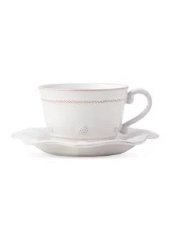 Cheapest ❤️ Juliska Berry & Thread Whitewash Tea for One Includes Saucer ❤️ -Juliska store Belk 264