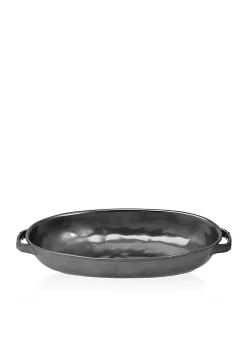 Discount 💯 Juliska Pewter Stoneware Large Oval Baker 🔥