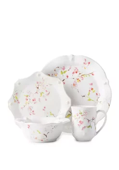Hot Sale 👍 Juliska Berry & Thread Floral Sketch Cherry Blossom 4 Piece Place Setting 👍