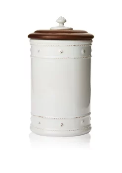 Discount 🎉 Juliska Berry & Thread Whitewash Canister with Wooden Lid 😍