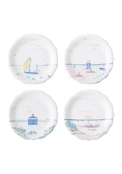 New 😀 Juliska Country Estate Seaside Assorted Party Plates Set ⌛
